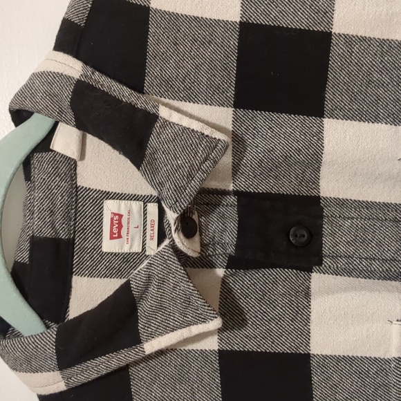 Levi's Men's Relaxed Fit Buffalo Plaid Flannel Size Large - Picture 2 of 13
